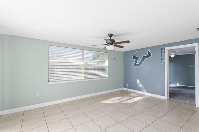 view of tiled spare room