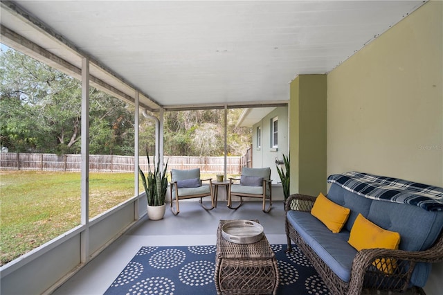 view of sunroom / solarium