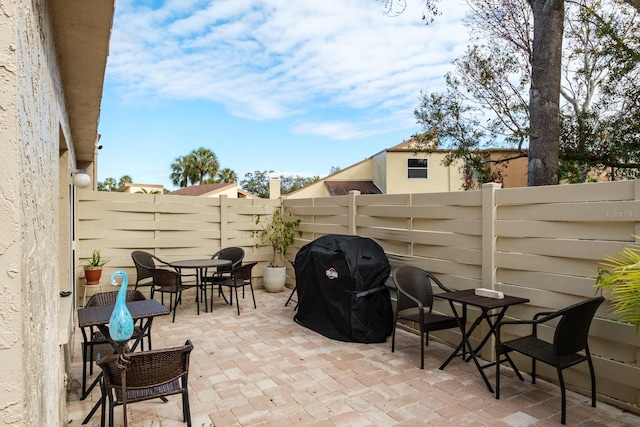 view of patio / terrace with area for grilling