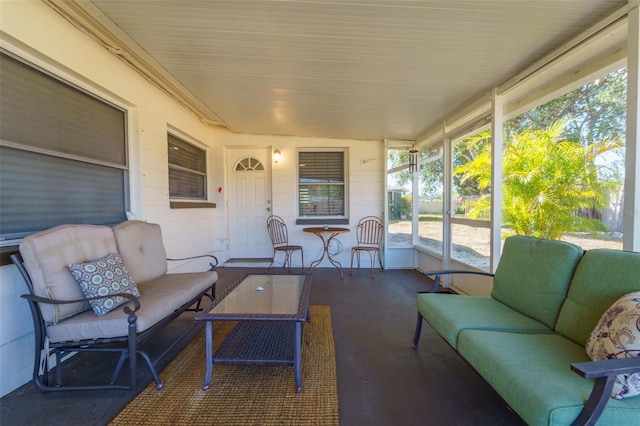 view of sunroom