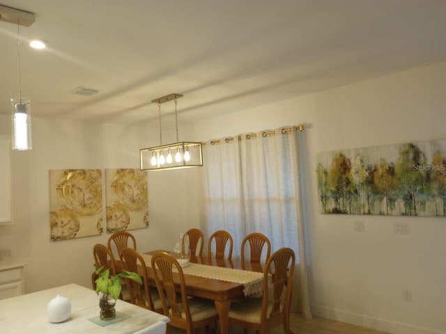 view of dining area