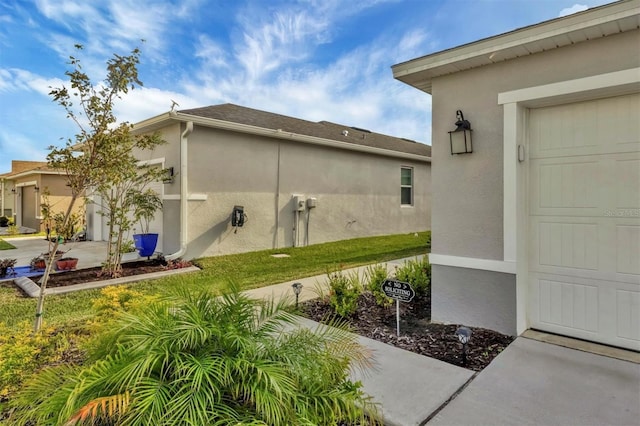 view of home's exterior featuring a garage