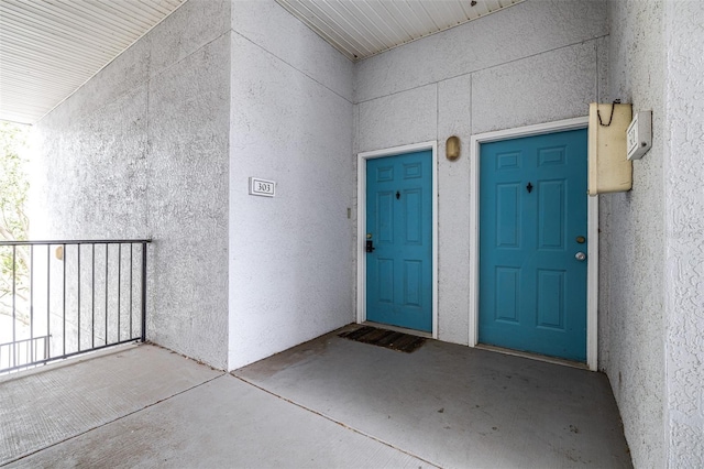 view of doorway to property