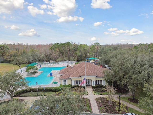 birds eye view of property