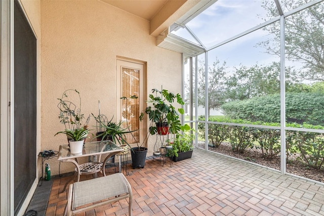 view of sunroom