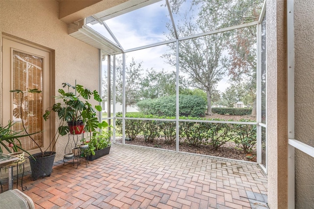 view of sunroom