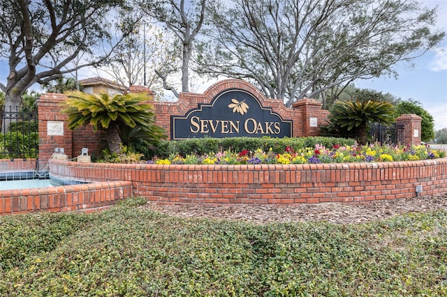 view of community sign