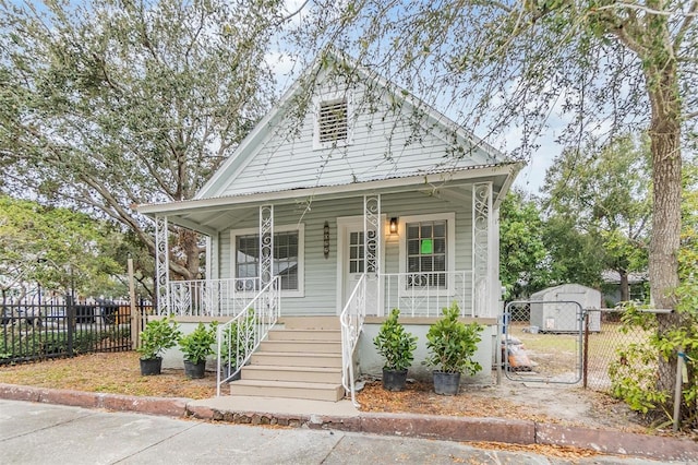 view of front facade with covered porch