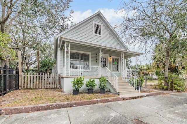 view of front of home with a porch