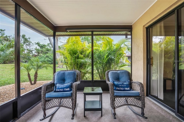 sunroom with a healthy amount of sunlight