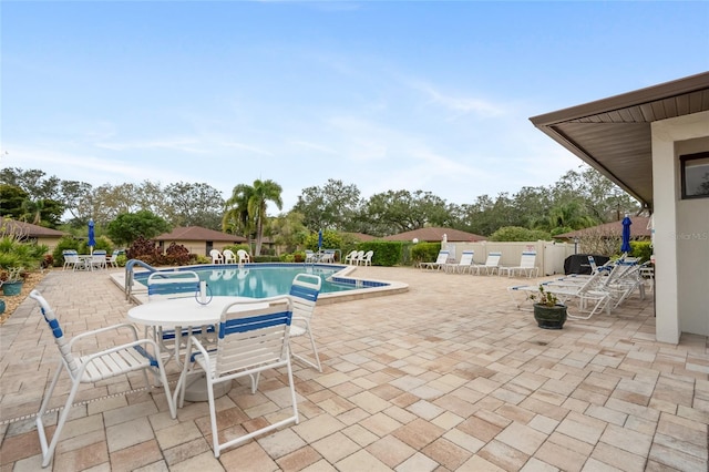 view of pool with a patio