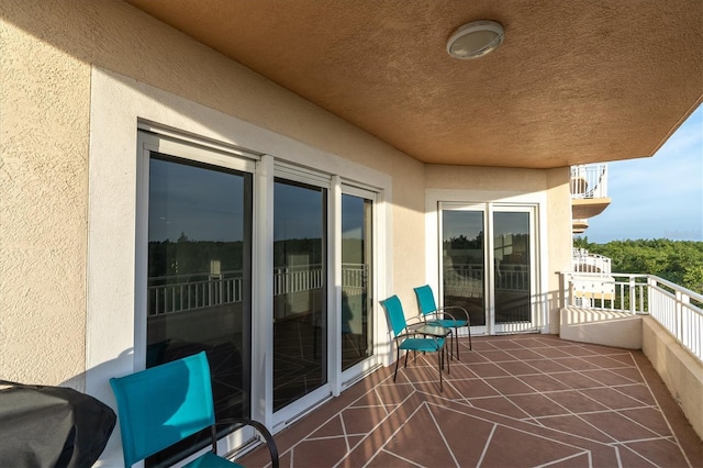 balcony with a grill