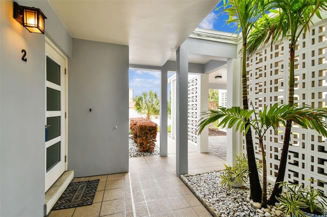 exterior space featuring expansive windows