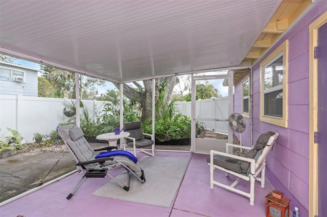 view of sunroom