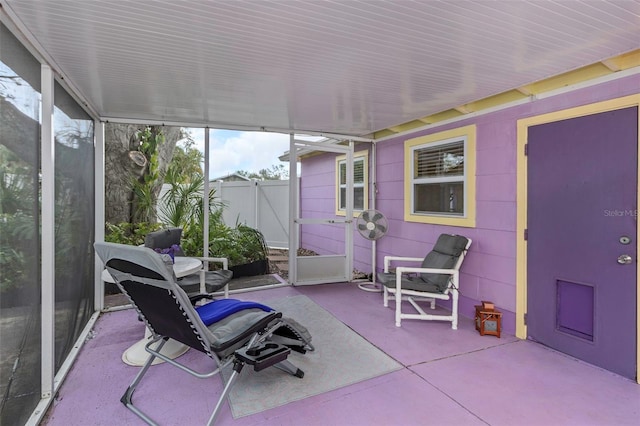 view of sunroom