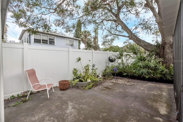 view of patio / terrace featuring a fenced backyard