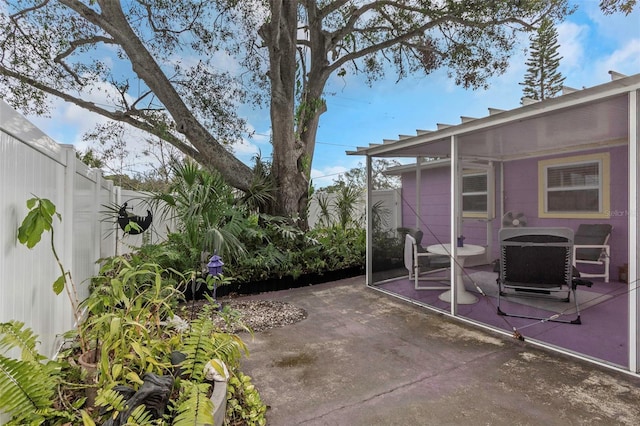 view of patio / terrace featuring a fenced backyard