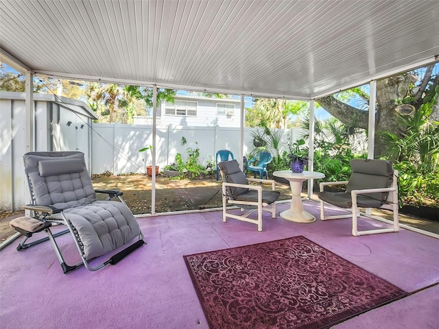 view of sunroom