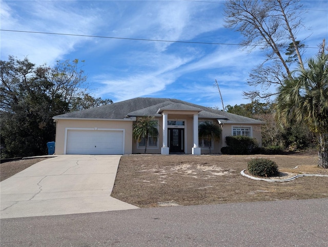 ranch-style house with a garage