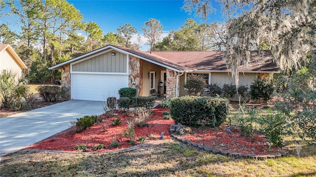 ranch-style house with a garage