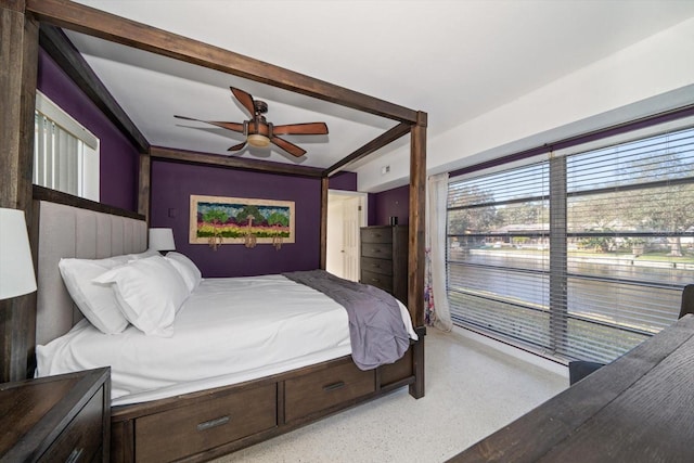 bedroom with ceiling fan