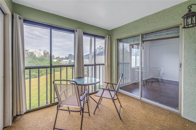 view of sunroom / solarium