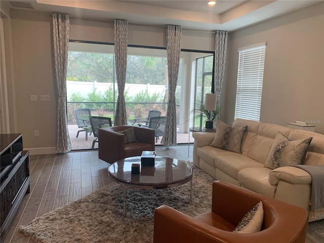 living room with a healthy amount of sunlight