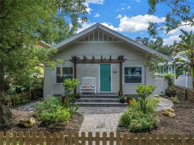 view of bungalow-style home