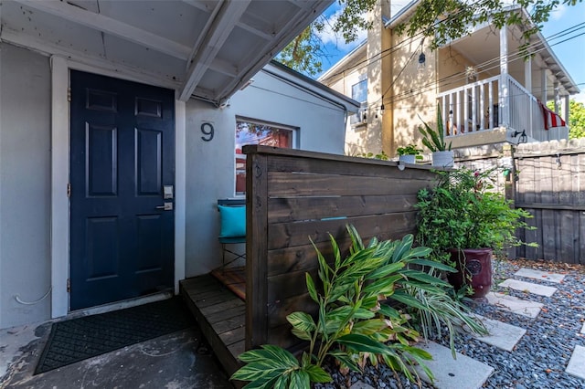 view of doorway to property