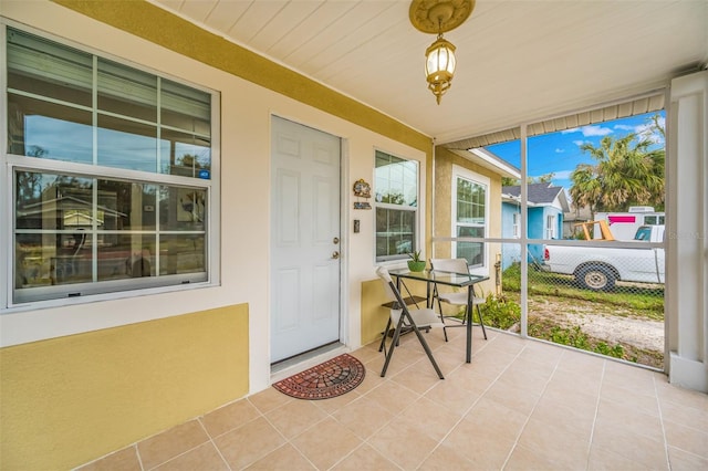 view of sunroom