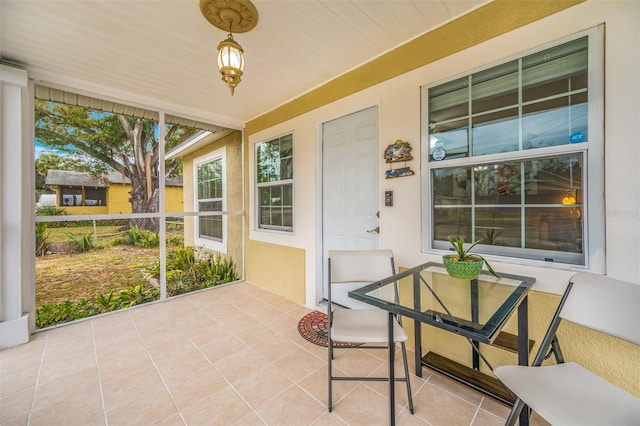 view of sunroom / solarium