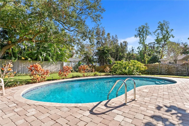 view of pool featuring a patio area