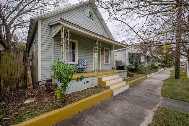 bungalow with a porch