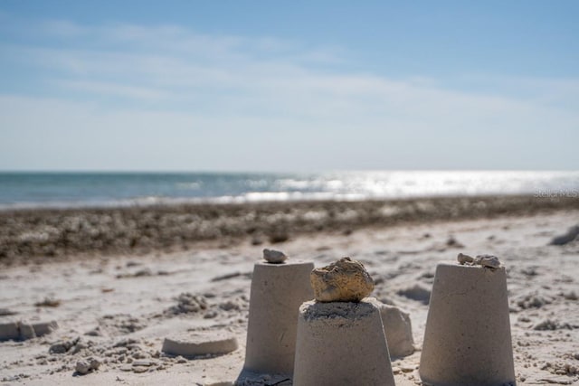 view of water feature featuring a view of the beach