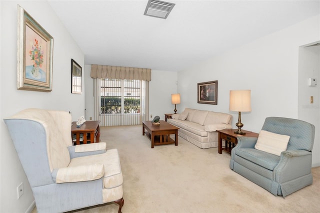 view of carpeted living room