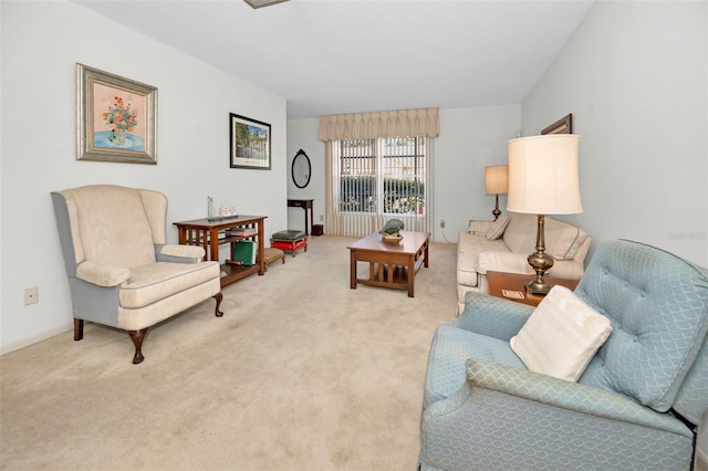 view of carpeted living room