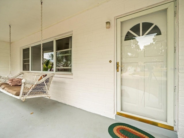 view of doorway to property