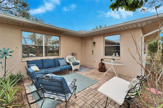 view of patio / terrace featuring an outdoor hangout area