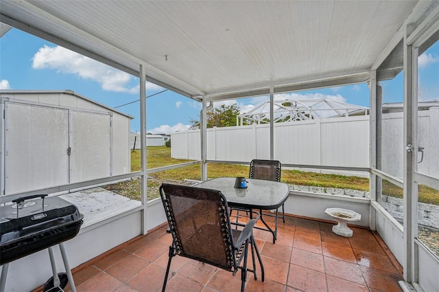 view of sunroom