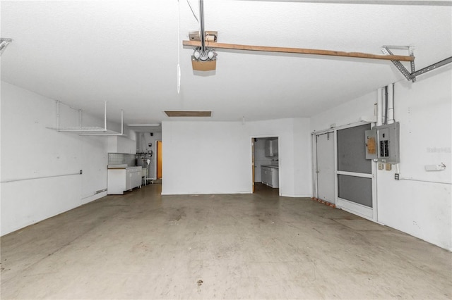 garage featuring electric panel