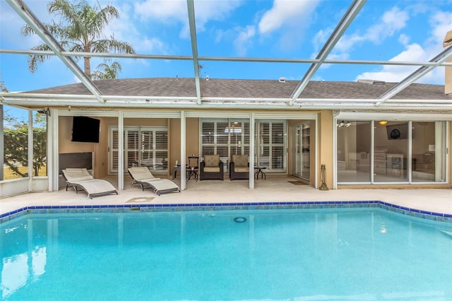 exterior space featuring a patio area and a lanai