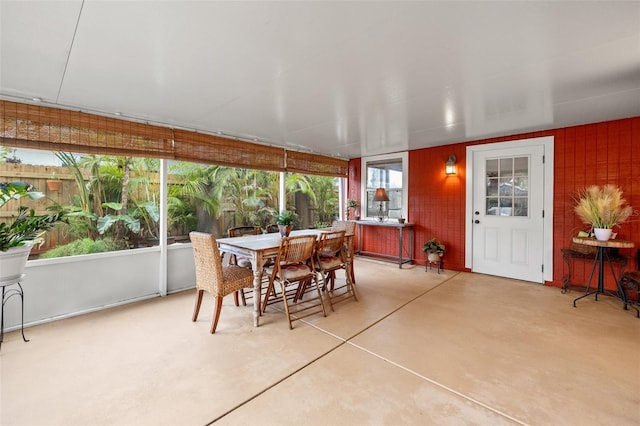 view of sunroom