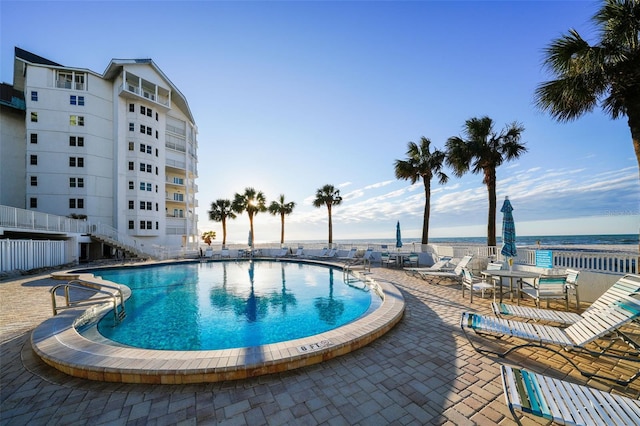 view of pool with a patio