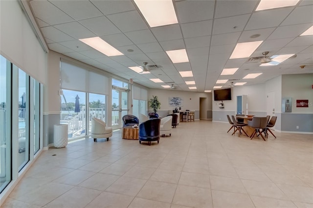 building lobby featuring visible vents