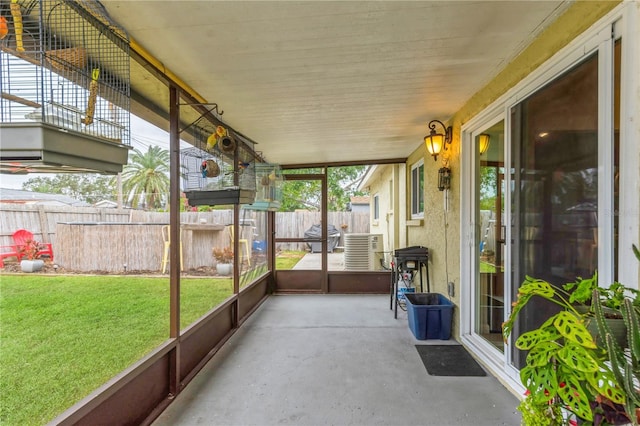 view of sunroom