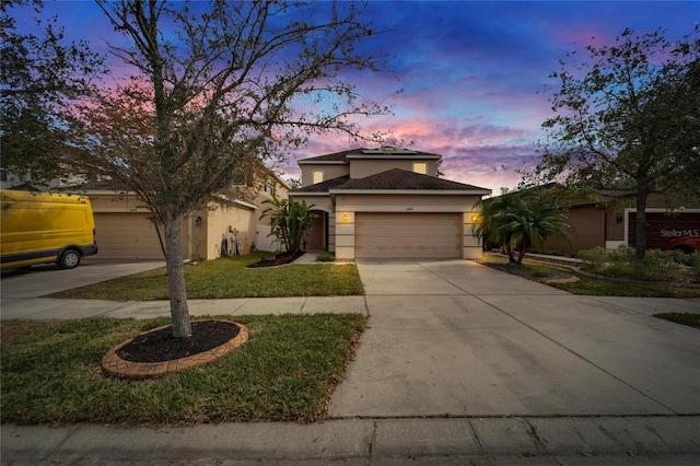 view of front of home featuring a garage