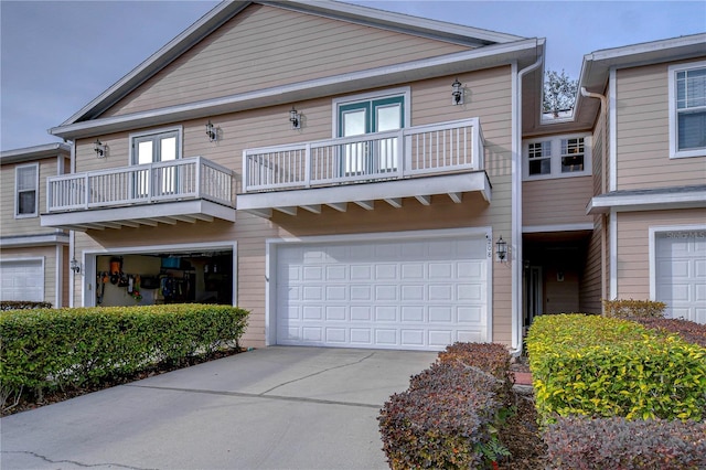 view of property with a balcony