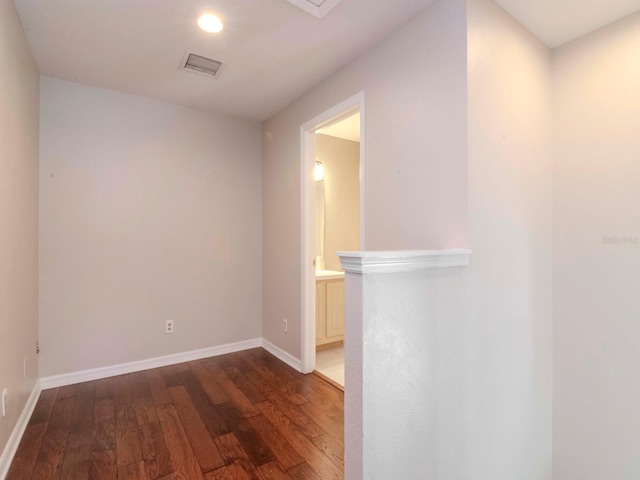 interior space featuring dark wood-type flooring