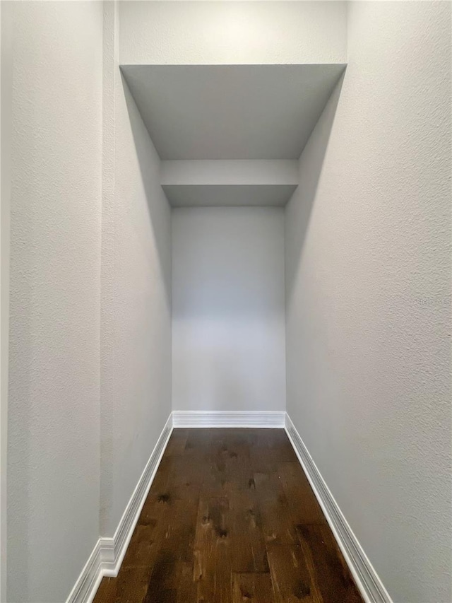 interior space featuring dark hardwood / wood-style flooring