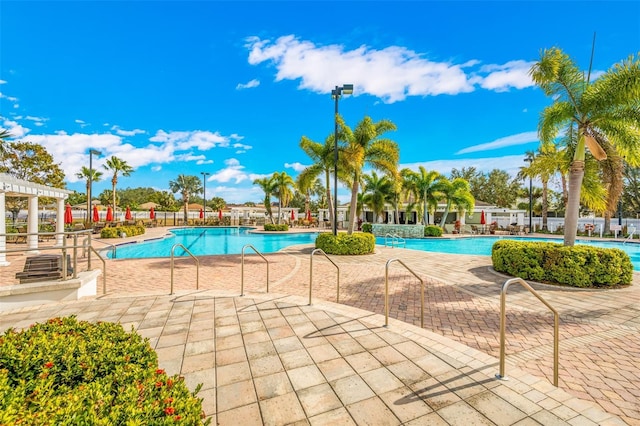 view of pool with a patio area